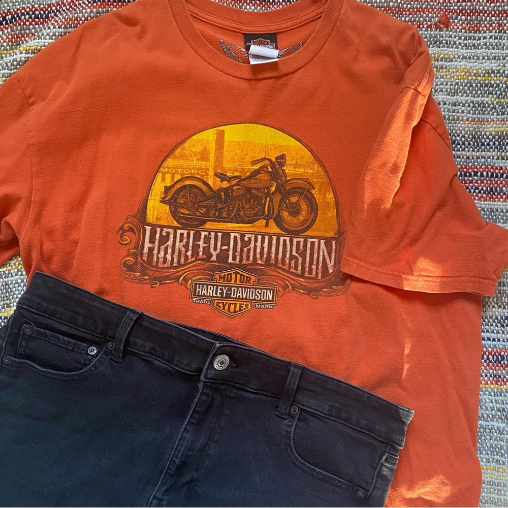 Orange Harley Davidson Tee